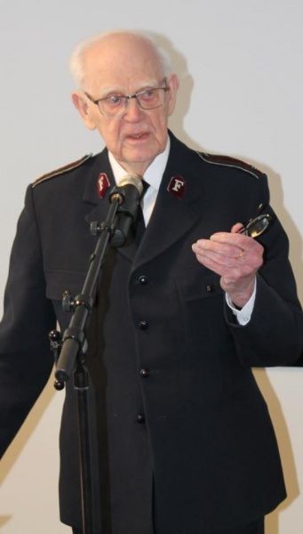 Kommandør Sven Nilsson (92) var en av foreleserne på det historiske seminaret på Jeløy.