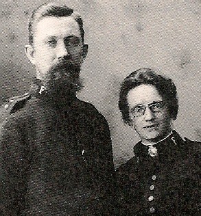Brudeparet Magnhild Dulin og Gustav Olsen.