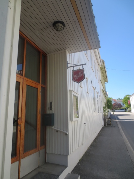 Frelsesarmeens lokale i Grimstad (Foto: Nils-Petter Enstad)
